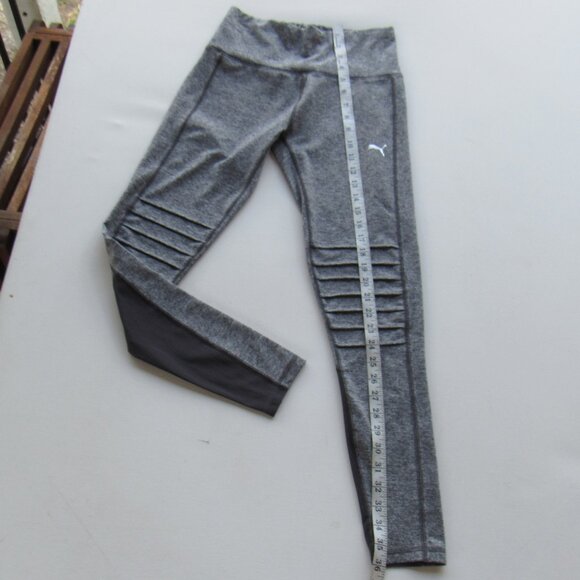 Puma Women's Classics Gray Athletic Workouts Leggings High-Rise Stretchy Size S - Picture 6 of 7